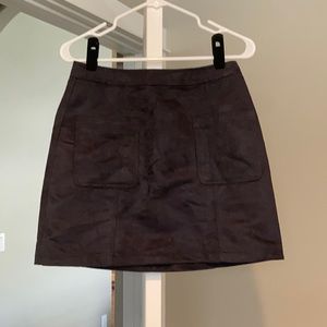 Velvet dark grey skirt